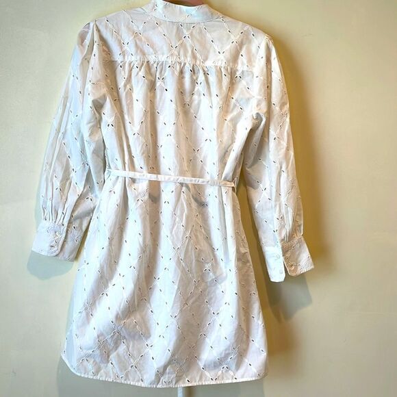 NWT Banana Republic White Eyelet Lace Cotton Dress Women's Size XS - Picture 9 of 10